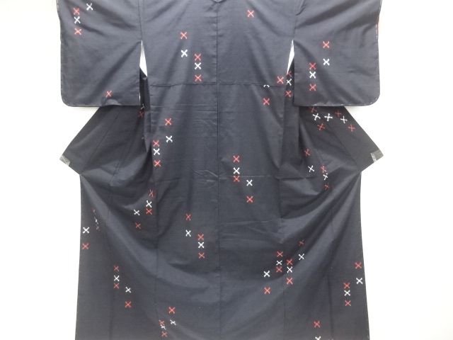 JAPANESE KIMONO / TSUMUGI / WOVEN ABSTRACT